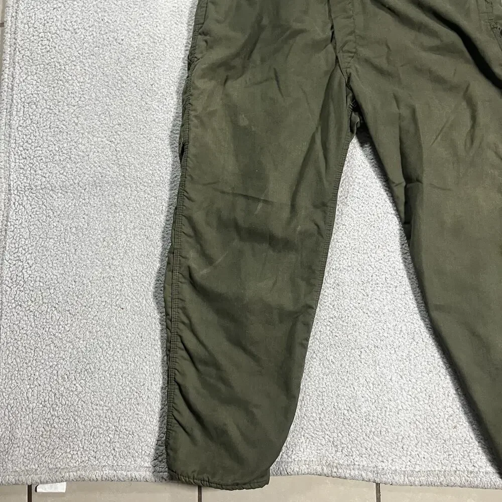 Oshkosh Bgosh Overalls Mens Green Olive VTG Union Insulated Lined Workwear W38
